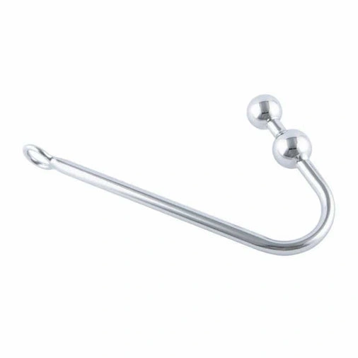 Stainless Anal Steel Two Hook Balls 4417 Pleasurable 0715